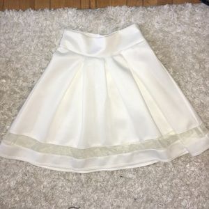 White Skirt with Mesh Bottom!